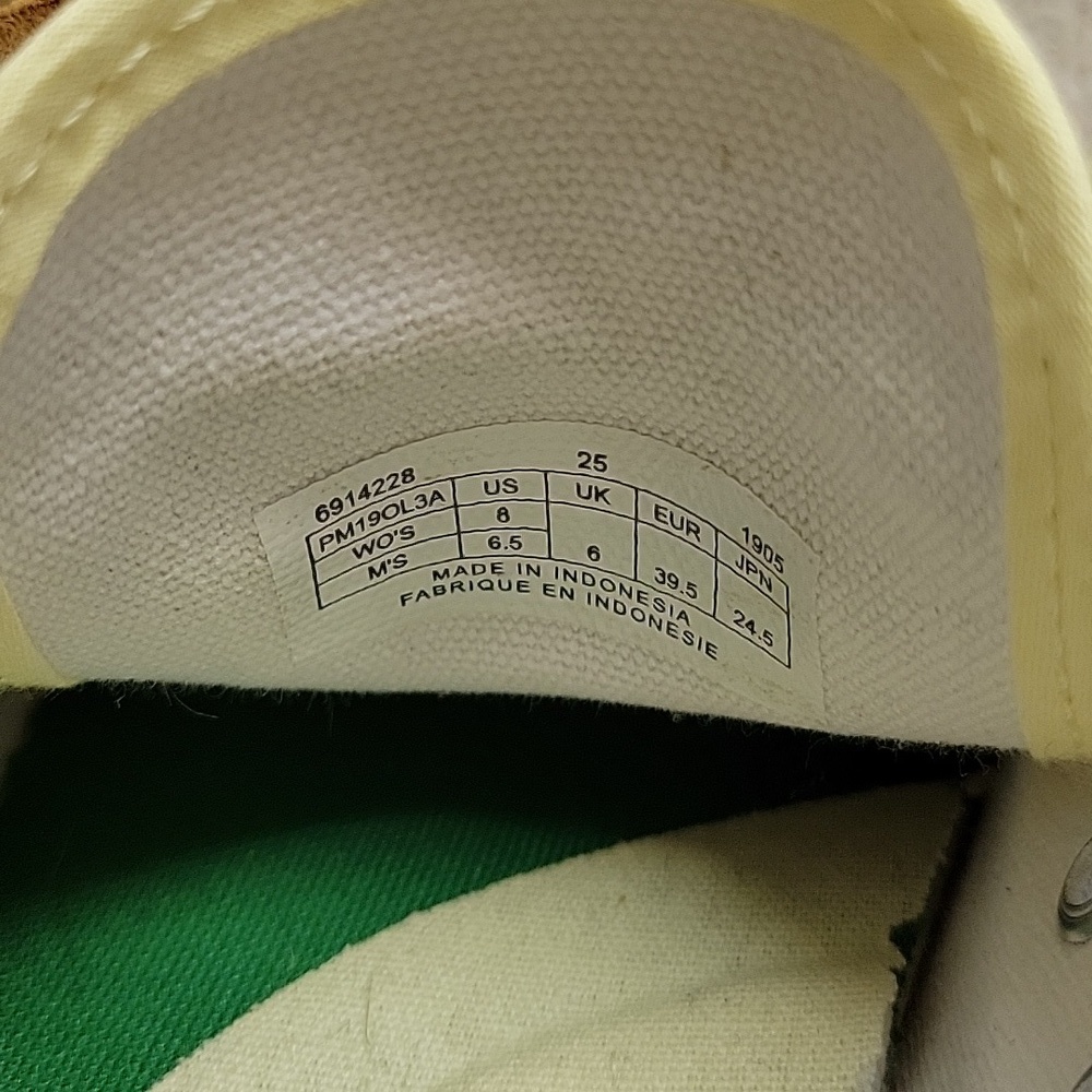 PF Flyers Center Lo Yellow Canvas Sneakers with White Soles, Women's 8 - Picture 6 of 6